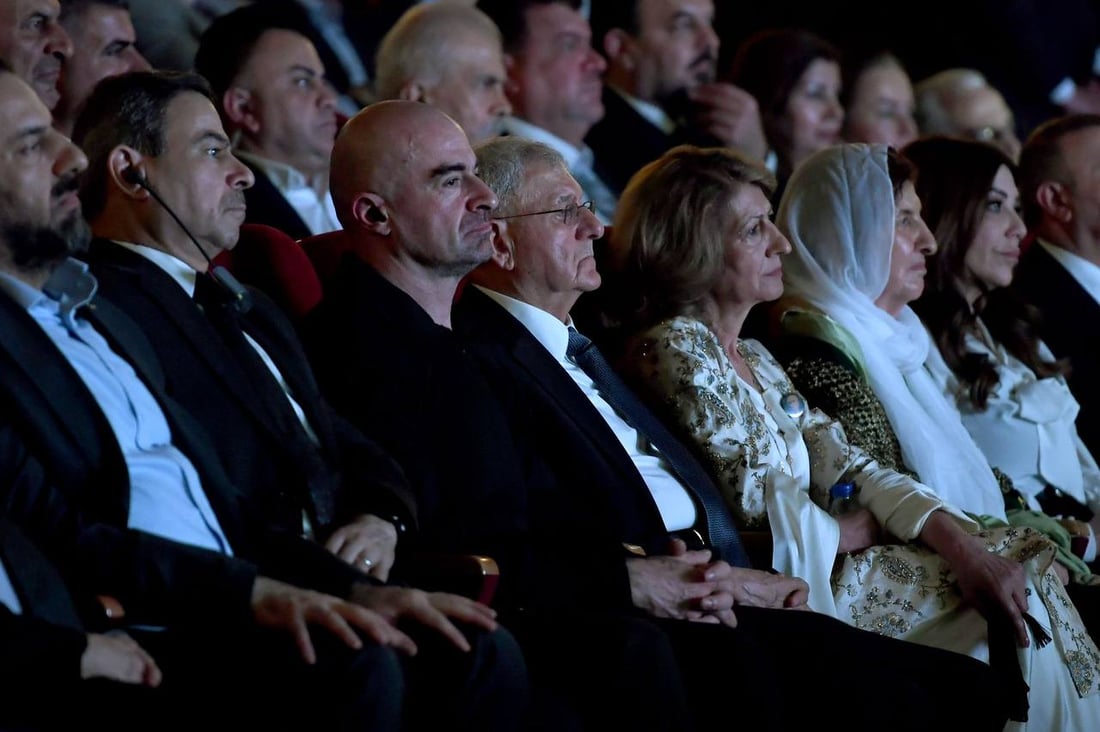 رئاسة الجمهورية: السليمانية كرمت بدرخان بعد عزف النشيدين الوطنيين للعراق وكردستان