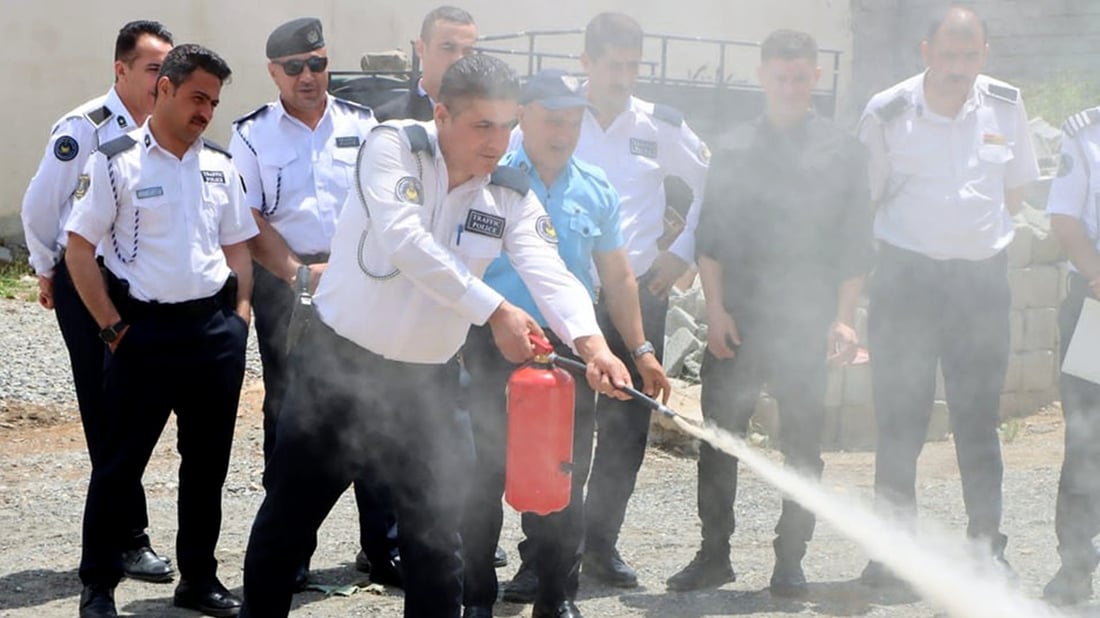 كارمەندانی هاتوچۆی پشدەر فێری ئاگركوژاندنەوە دەكرێن