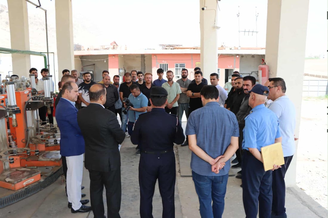 كارمه‌ندانى كارگه‌كانى غاز له‌ راپه‌ڕین رێنمایی سه‌لامه‌یتان پێده‌درێت