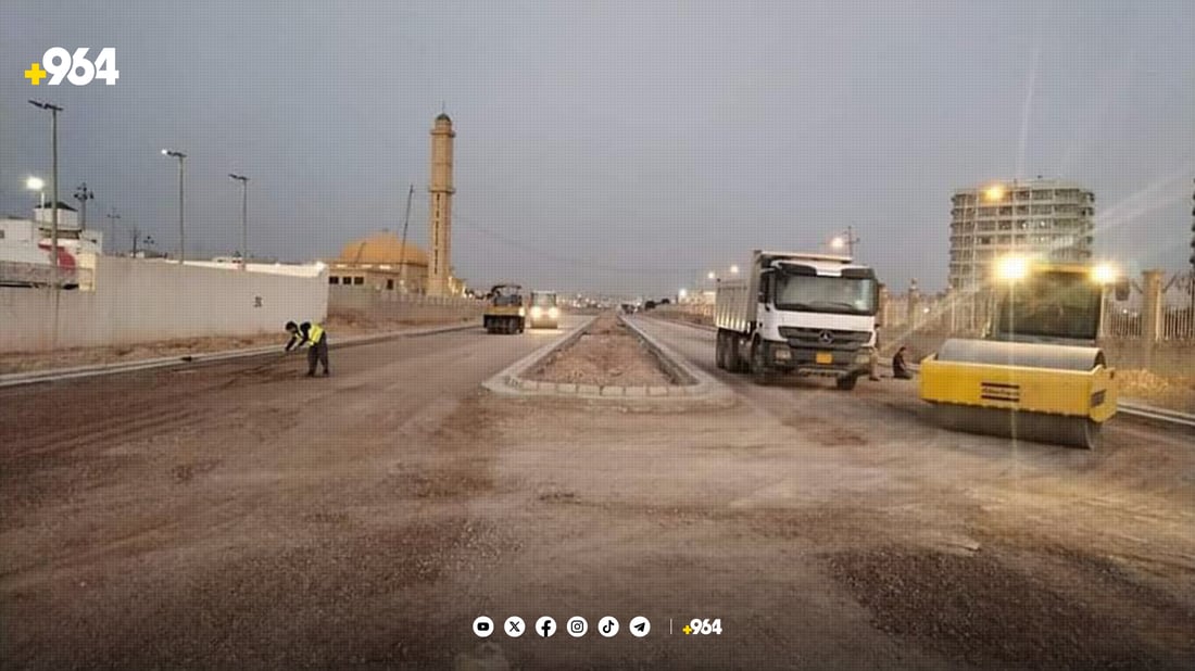 گەڕەکی پێنجی حەسارۆک دەبێتە خاوەن شەقامێکی 30 مەتری
