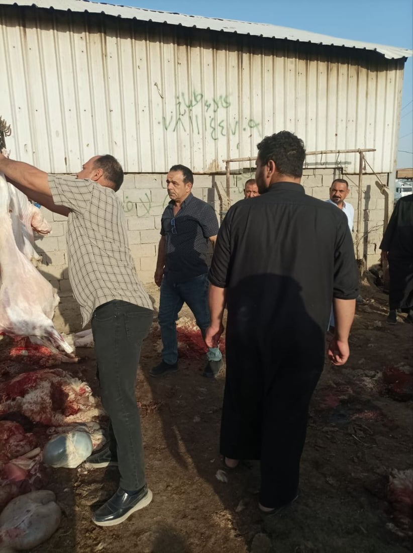 صور: اعتقال 3 جزارين ومصادرة ذبائح غير صالحة في سوق الشيوخ