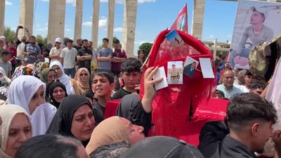 ئەمڕۆ شەهید ئەحمەد عەبدوڵا خەدۆ بەخاک سپێردرا