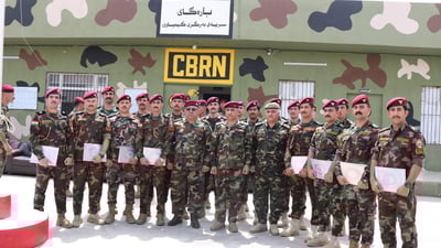 پێشمەرگە مەشقیان لەسەر چەكی كیمیایی كرد