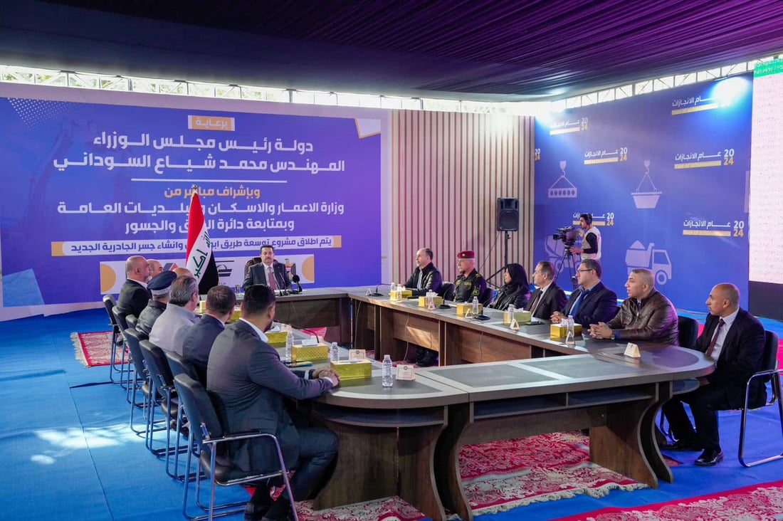 السوداني يطلق مشروع توسعة شارع أبو نؤاس وجسر الجادرية الجديد (صور)