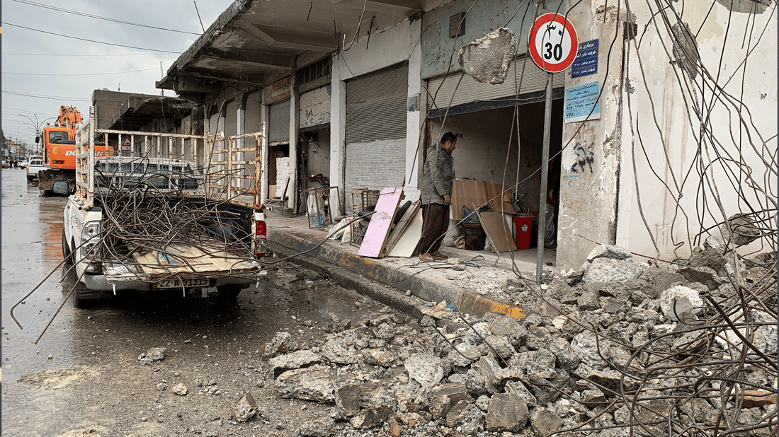 دوکانەکانى ناو بازاڕى قەڵادزێ دەڕوخێنرێن