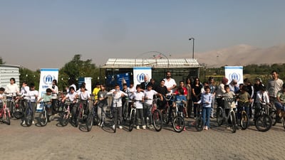 لە رێگەى پایسکیلسوارییەوە هەڵمەتى گەڕانەوەى منداڵان بۆ خوێندن ئەنجامدرا