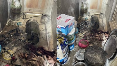 سەماوەرى نەوت کەتنى نایەوە؛ ماڵێک ئاگرى گرت