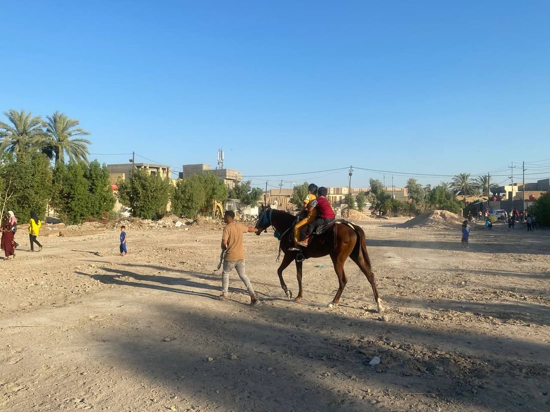 صور: خيول للإيجار ودراجات ودواليب تفرح أطفال الهاشمية في بابل