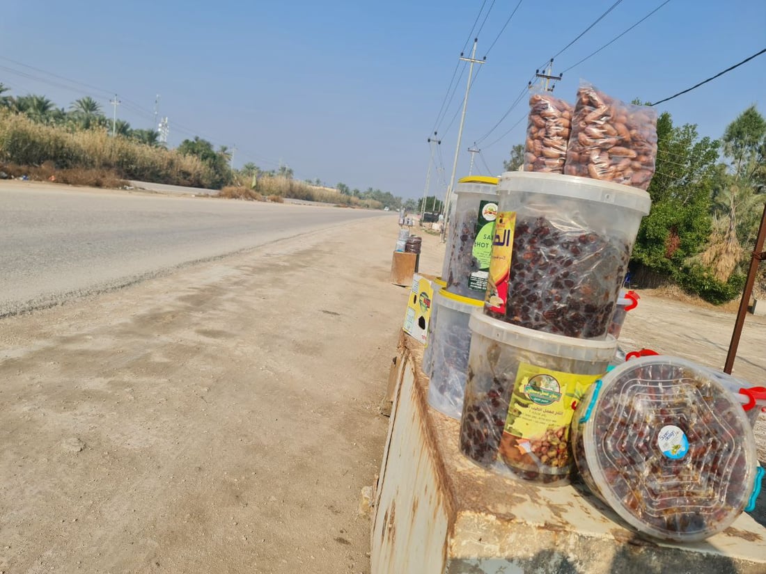 صور: حلانات التمر على طول الطريق بين السماوة والرميثة.. الشكّر أولاً