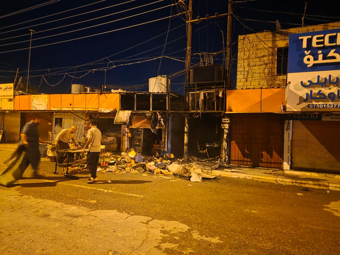 کارەبای ئەو 100 ماڵ و دوکانە دێتەوە کە محاویلەکەیان سووتا