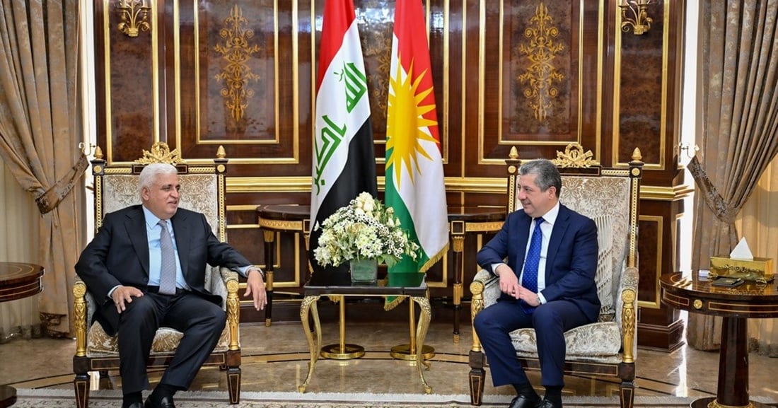 مسرور بارزاني يستقبل رئيس هيئة الحشد للتباحث بشأن تشكيل الحكومة