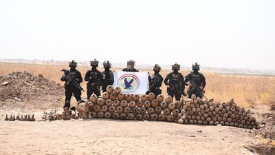 صور: مكافحة الإرهاب تعثر على صواريخ وألغام في الحمدانية وتدمرها ميدانياً