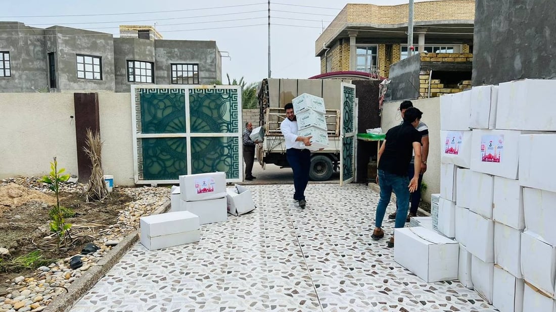 البصرة: عملاق النفط الروسي يطعم الصائمين.. 3000 سلة رمضانية لفقراء القرنة