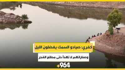 فيديو من كفري: صيادو السمك يفضلون الليل وصناراتهم لا تهدأ حتى مطلع الفجر