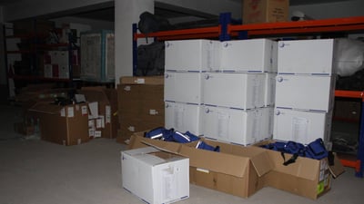 دەزگای مین ژمارەیەک کەلوپەلی پزیشکی و دیماینەری وەرگرت