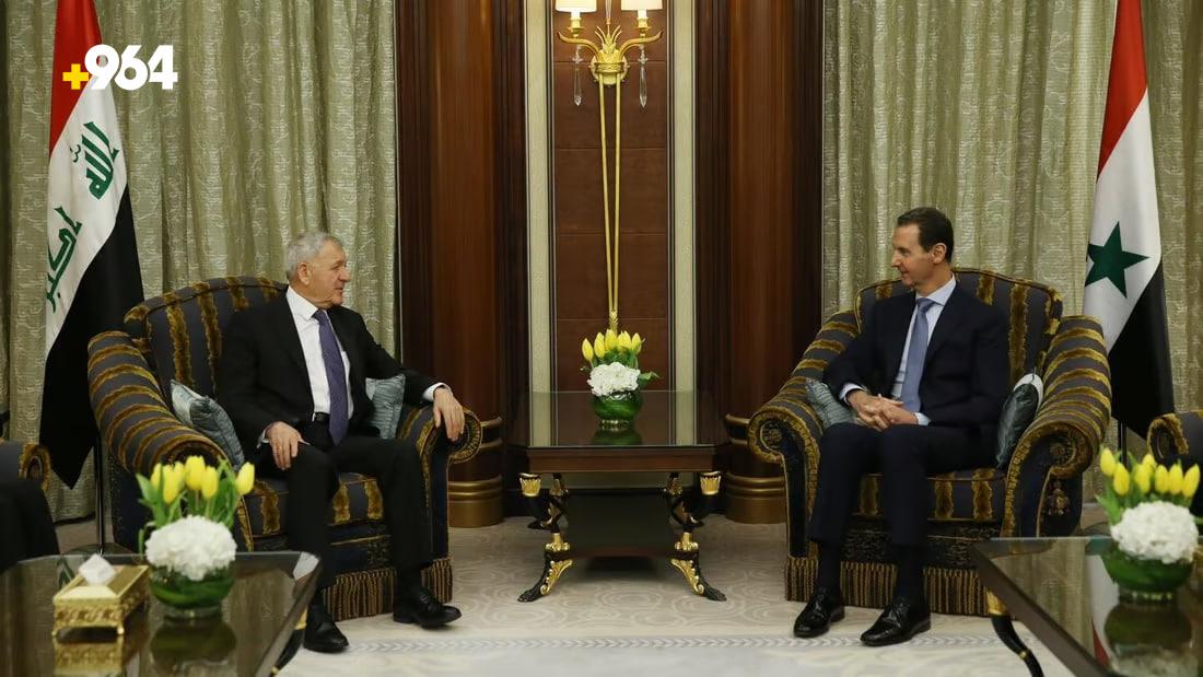 Iraqi and Syrian presidents discuss regional situation, condemn aggression on Gaza