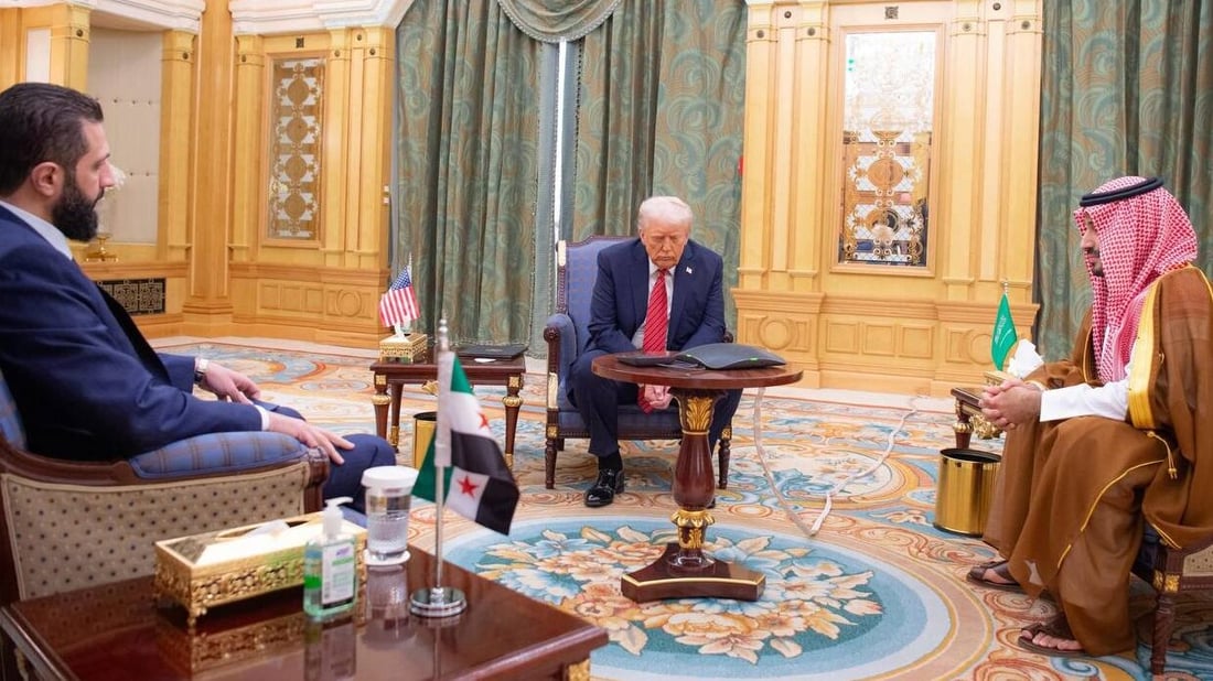 الصور الأولى للقاء ترامب والشرع في الرياض