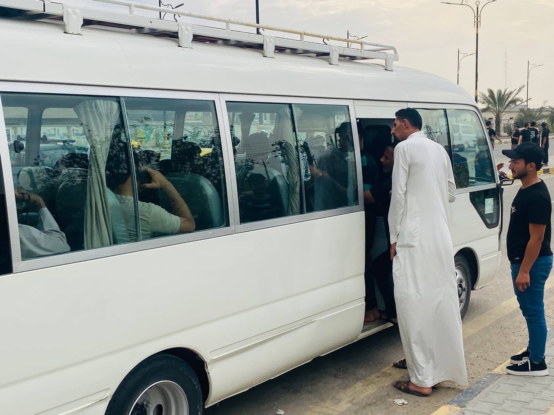 صور من العمارة: المنشآت تنقل أهل ميسان إلى كربلاء والنجف لقضاء العيد