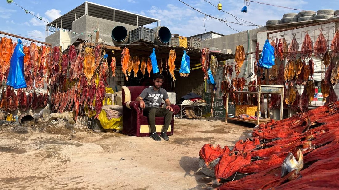 صور غير مألوفة من البصرة: لون المسموطة صار أحمر.. والبغادلة يصورون فقط!