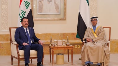 السوداني يلتقي منصور بين زايد خلال زيارة الإمارات