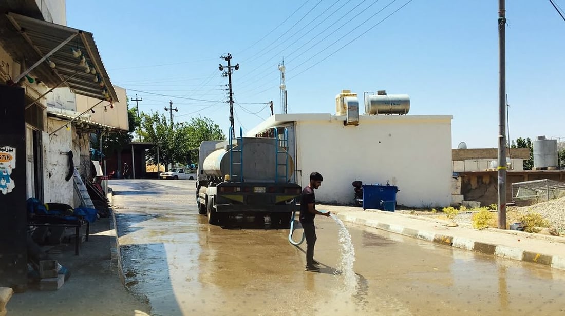 تەواوکردنى بەشێک لە پڕۆژەى ئاوەرۆى پێنجوێن و شۆردنى شەقامەکانى کەناروێ