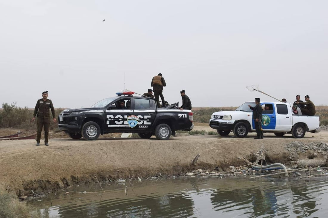 شرطة ذي قار تعتقل 5 متهمين بالصيد الجائر في أهوار كرمة بني سعيد