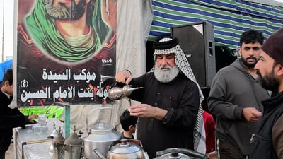 وصل زوار الإمام الكاظم إلى الزعفرانية بعد مسير دام 10 أيام من الجنوب (فيديو)