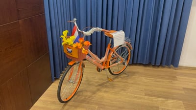 رێکخراوێکی هۆڵەندی پاسکیلێکی لەناو پارێزگای هەولێر دانا