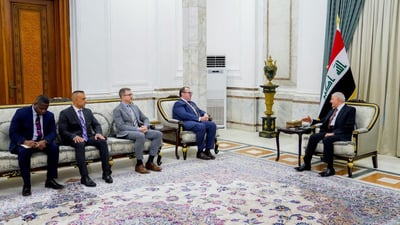 Iraqi president meets new US chargé d’affaires in Baghdad