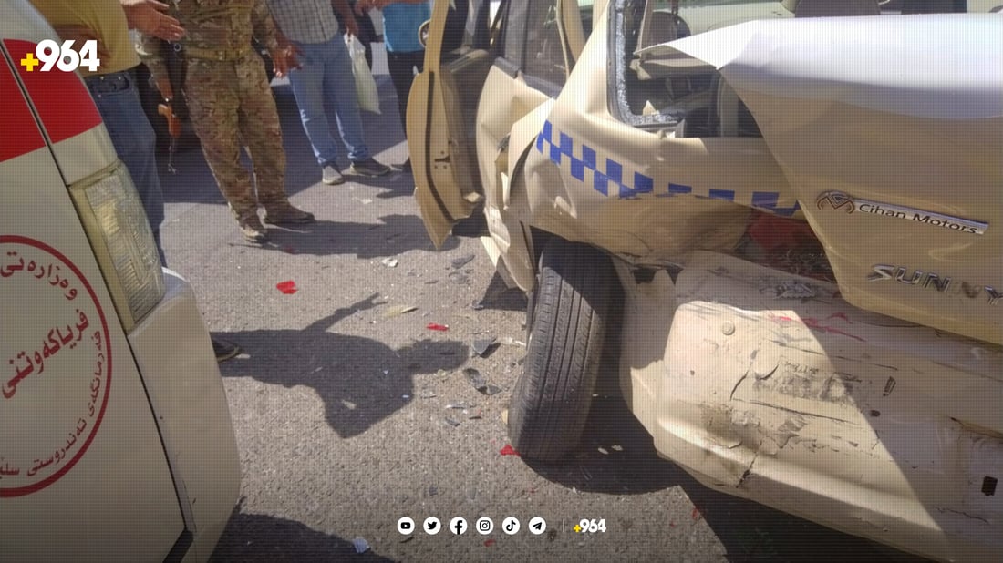 له‌ یه‌ك شوێن و كاتدا دوو رووداوى هاتوچۆ روویاندا