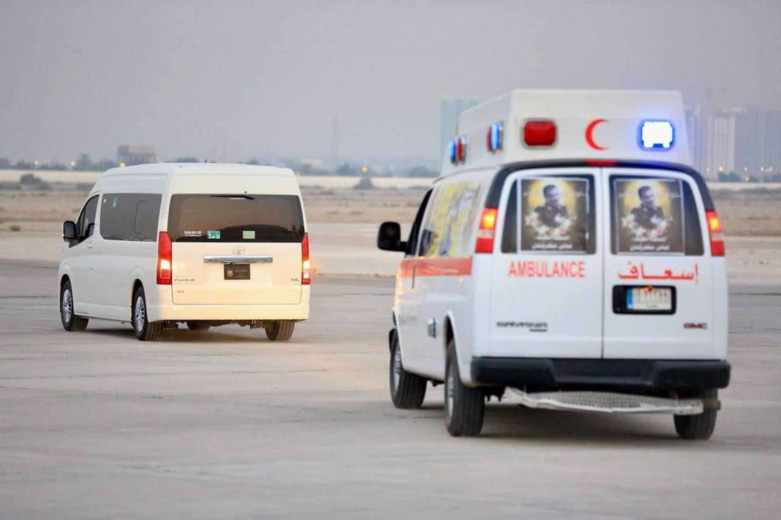 صور: أبو فدك وسفير إيران في استقبال جثمان نيلفروشان.. اغتيل برفقة نصر الله
