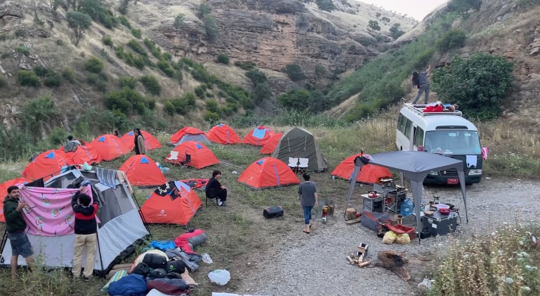صور: شباب الجنوب يستكشفون حلبجة.. 3 أيام صمت إلا من صوت الطبيعة