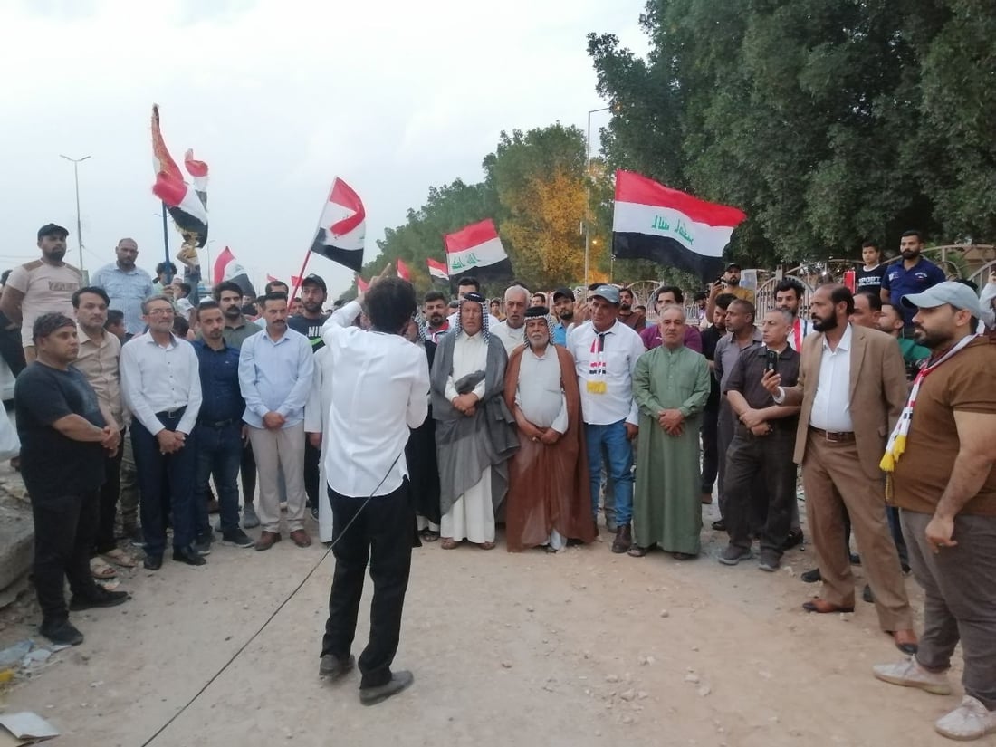 صور: ضرغام ماجد يقود تظاهرة جديدة في الحلة احتجاجاً على تلكؤ العمل بشارع 60