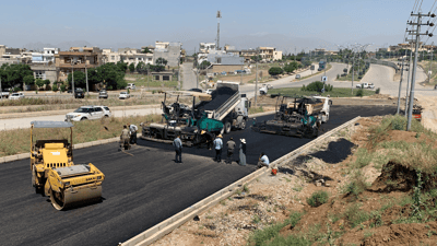 شەقامی 60 مەتری قەڵادزێ قیردەکرێت