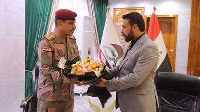 الفريق يارالله في ميسان.. التقى المحافظ واطلع على الوضع الأمني للمنطقة