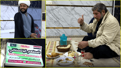جلسة على الأرض والطاهي من جبال هيمالايا.. كربلاء تجرب المطعم الباكستاني (فيديو)