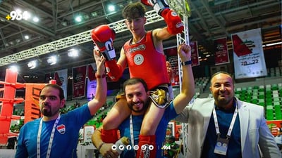 لە پاڵەوانیەتی عەرەب یاریزانێکی کورد یەکەم بردنەوەی بەدەستهێنا