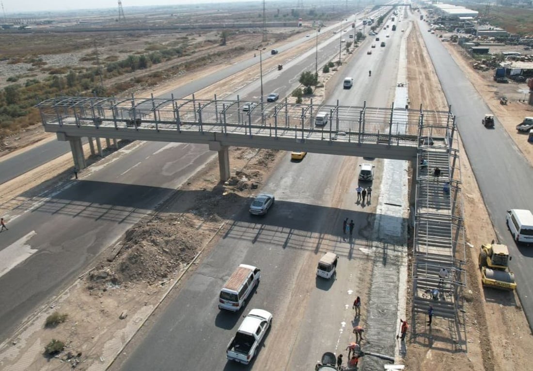صور من مدخل بغداد – ديالى.. الأعمال تسير بسرعة ونسبة إنجاز المشروع 88%