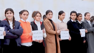 صور من سنجار: إضراب الطلبة والمعلمين احتجاجاً على حصة الأيزيديين من الوظائف
