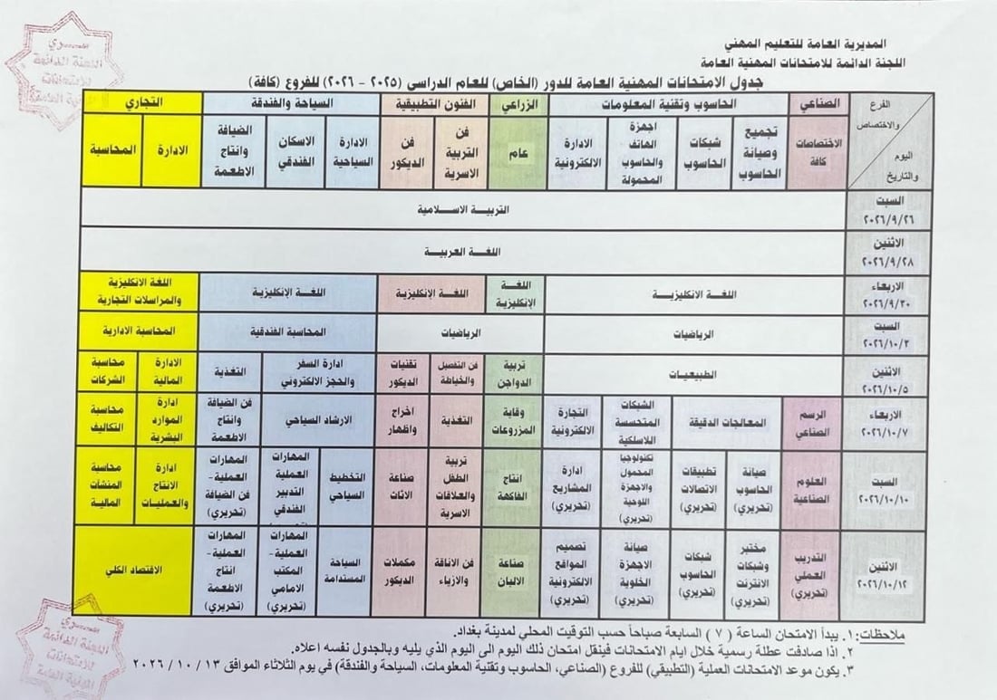 عند الـ7 صباحاً غداً السبت: انطلاق امتحانات الدور الخاص لـ 35 ألف طالب وطالبة