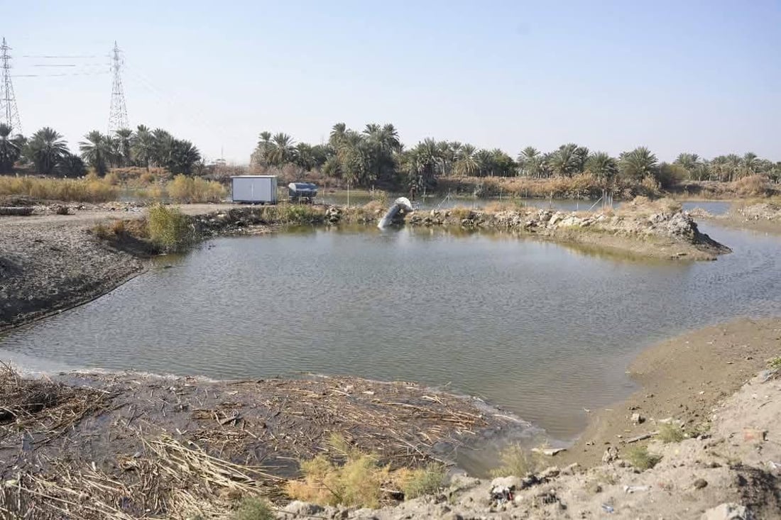 صور من النجف لعمليات كري ورفع ترسبات حوض الفرات