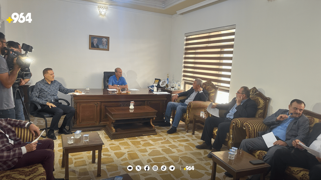 دیمەنێکی کۆبوونەوەکەی لیژنەی ئۆڵۆمپی کوردستان. وێنە:964+