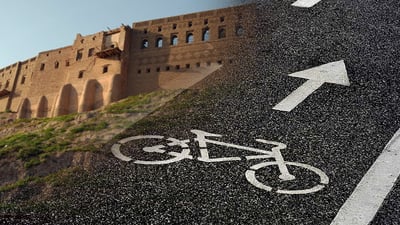 رێڕه‌وى پاسکیلسواری له‌ شه‌قامه‌كانى هه‌ولێر دروستده‌كرێت