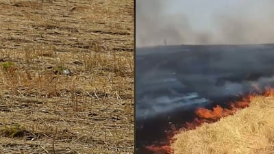 لە گوندێکی ئاغجەلەر پاشماوەی درۆن ئاگری هەڵگیرساندووە