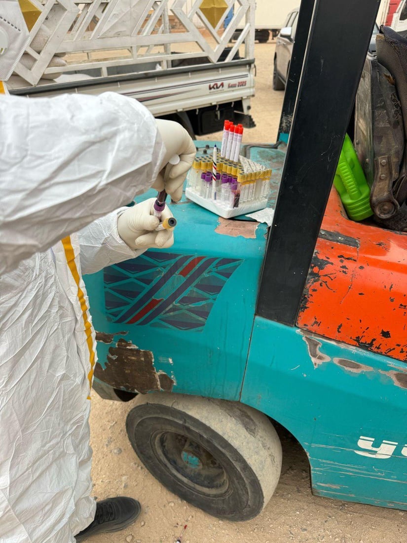 منفذ طريبيل الحدودي يشدد الإجراءات على دخول المواشي للوقاية من الأوبئة