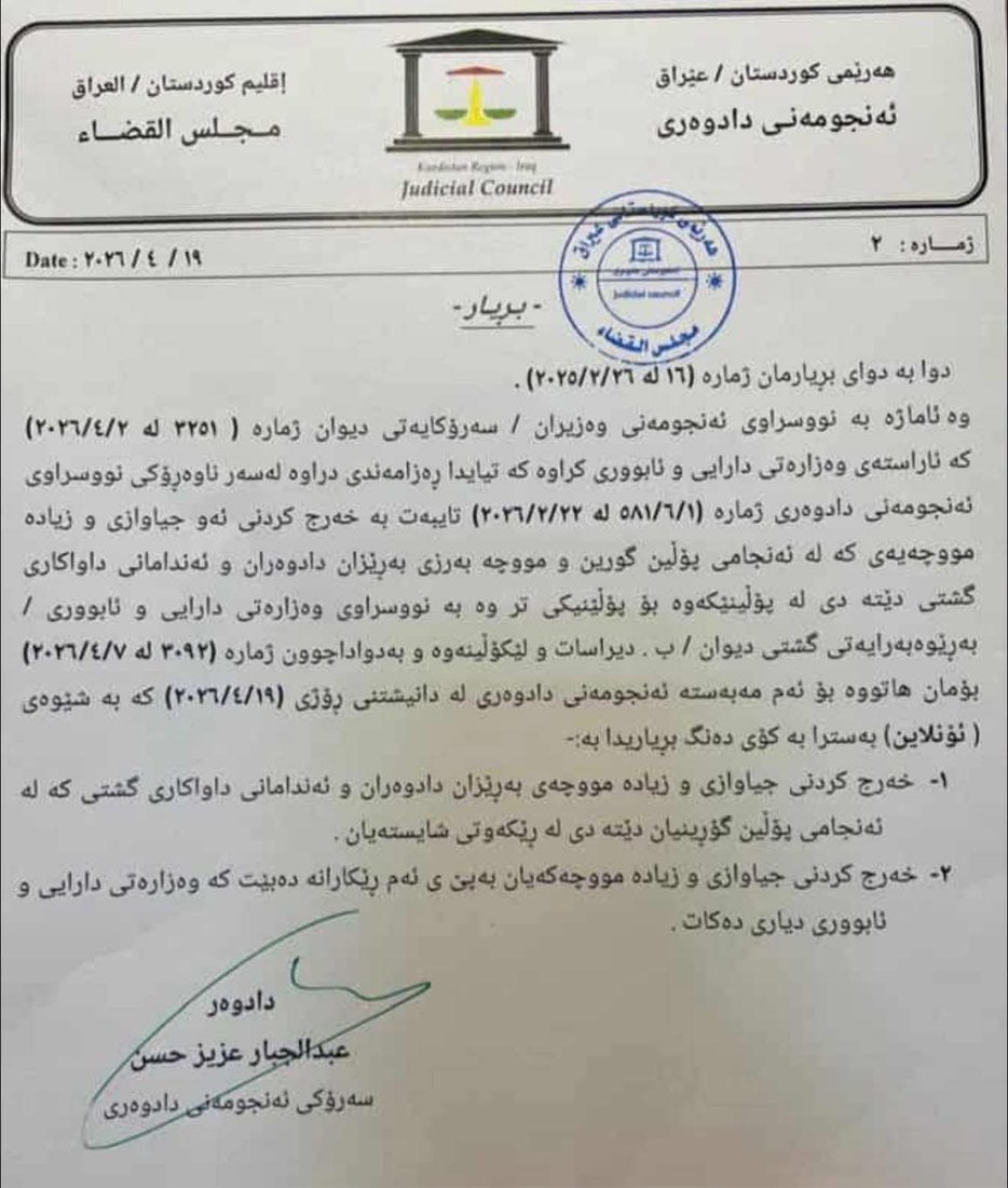 دەقی بڕیارەکە