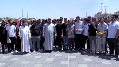 ساحة التحرير ظهر اليوم.. وقفة تحت الشمس للمفسوخة عقودهم من الحشد الشعبي (فيديو)