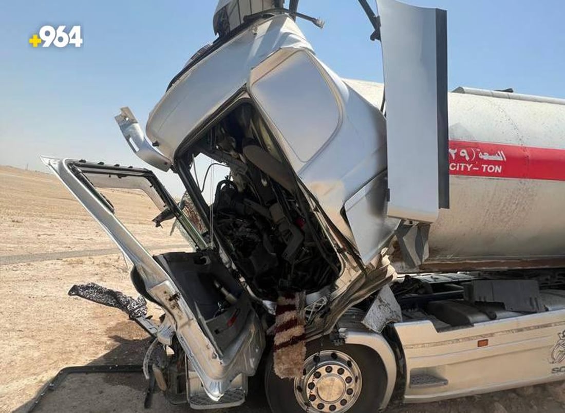 مصرع سائق صهريج في حادث مروع مع “لوري” قرب سيطرة السدرة بالبصرة
