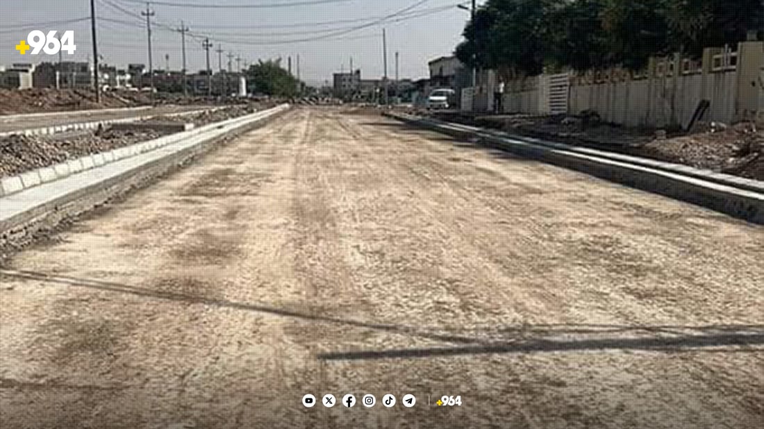 گەڕەکی پێنجی حەسارۆک دەبێتە خاوەن شەقامێکی 30 مەتری