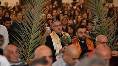 مسيرة السعانين ألغيت.. عنكاوا أدت طقس “الرجاء” داخل الكاتدرائية